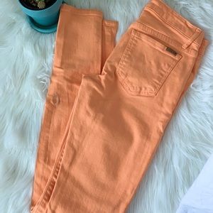 JOE'S JEANS Irregular skinny jeans orange, defects